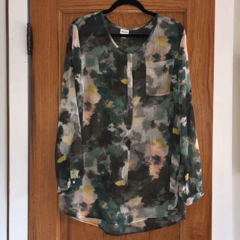 Merona multi-colored tunic blouse